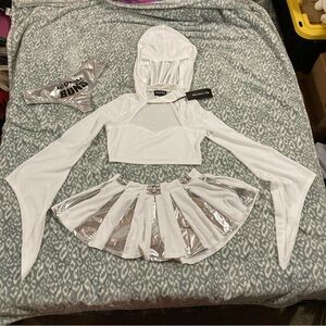 Dolls Kill Star Wars Princess Leia Inspired Costume Cosplay Set [XL]